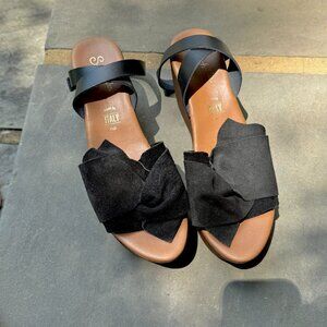Seychelles Black Suede Platform Sandal
